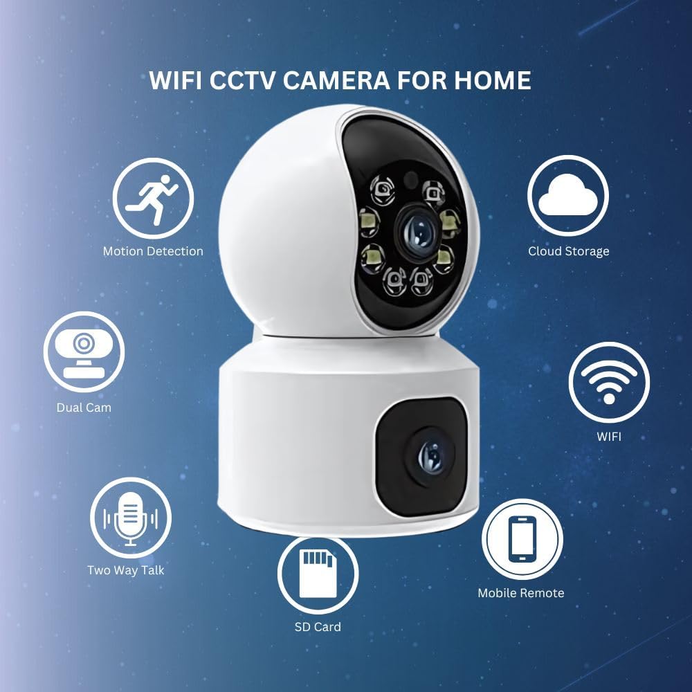 Renewed Grousale Supercam 10MP WiFi Home Security Camera – 360° PTZ Coverage | Color Night Vision | Smart Motion & Human Detection | 2-Way Talk