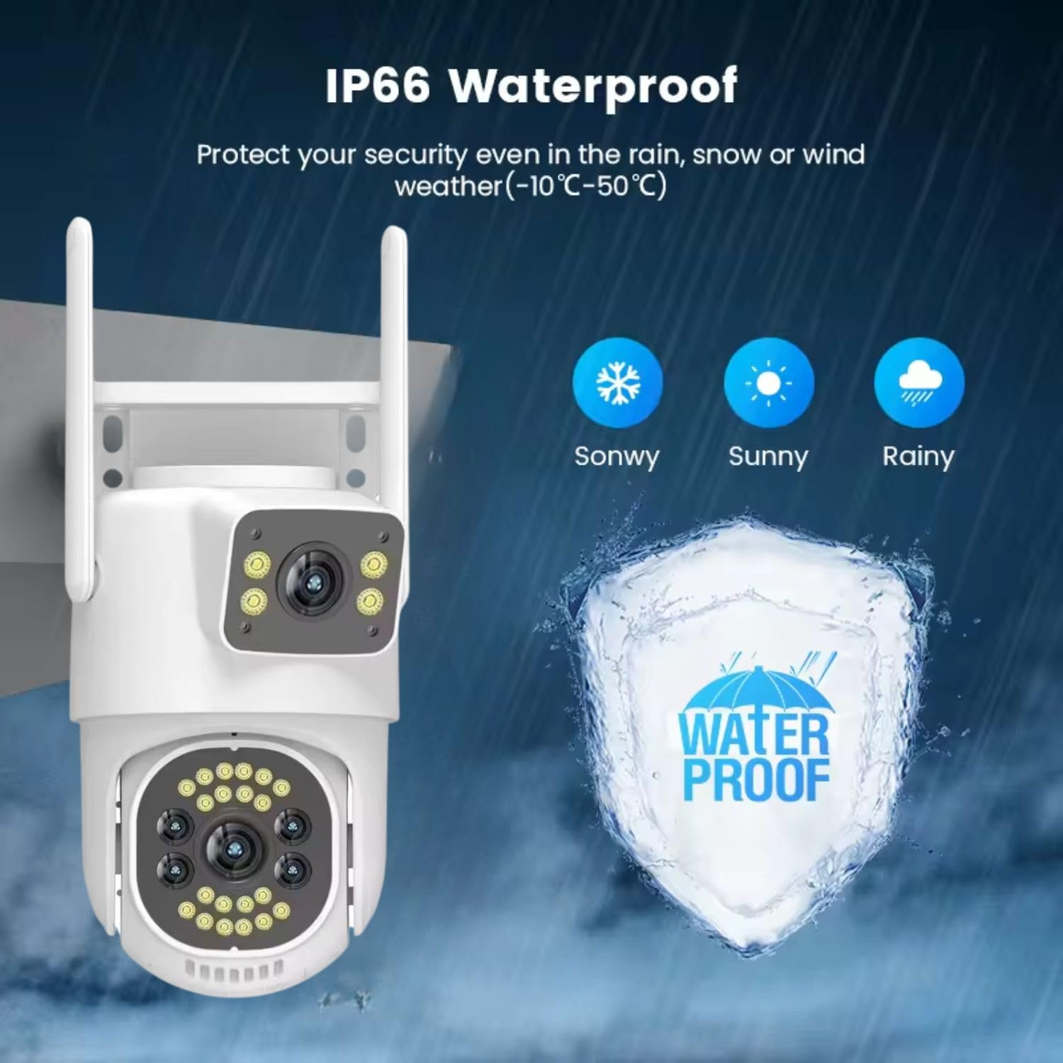 4G 5+5 MP 1080p FHD 2in1 Dual Lens/Screen Wireless Outdoor Camera