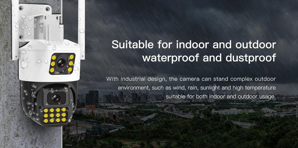 SuperCams 6MP HD 1080p Wi-Fi Dual Lens/Dual Screen Outdoor Camera