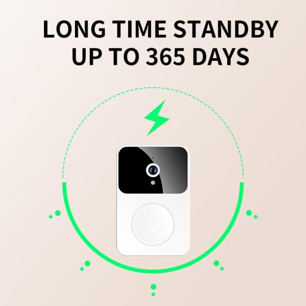 Grousale 3MP Wi-Fi Smart Video Doorbell | Full HD Clarity, Night Vision, Motion Alerts, 2-Way Talk, Easy App Control & Installation