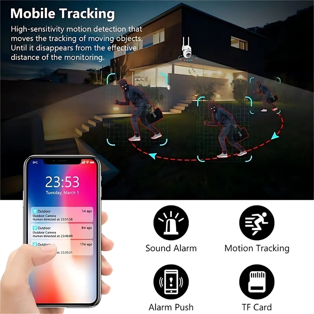 3MP FHD WiFi Indoor Mini Fox PTZ Security Camera