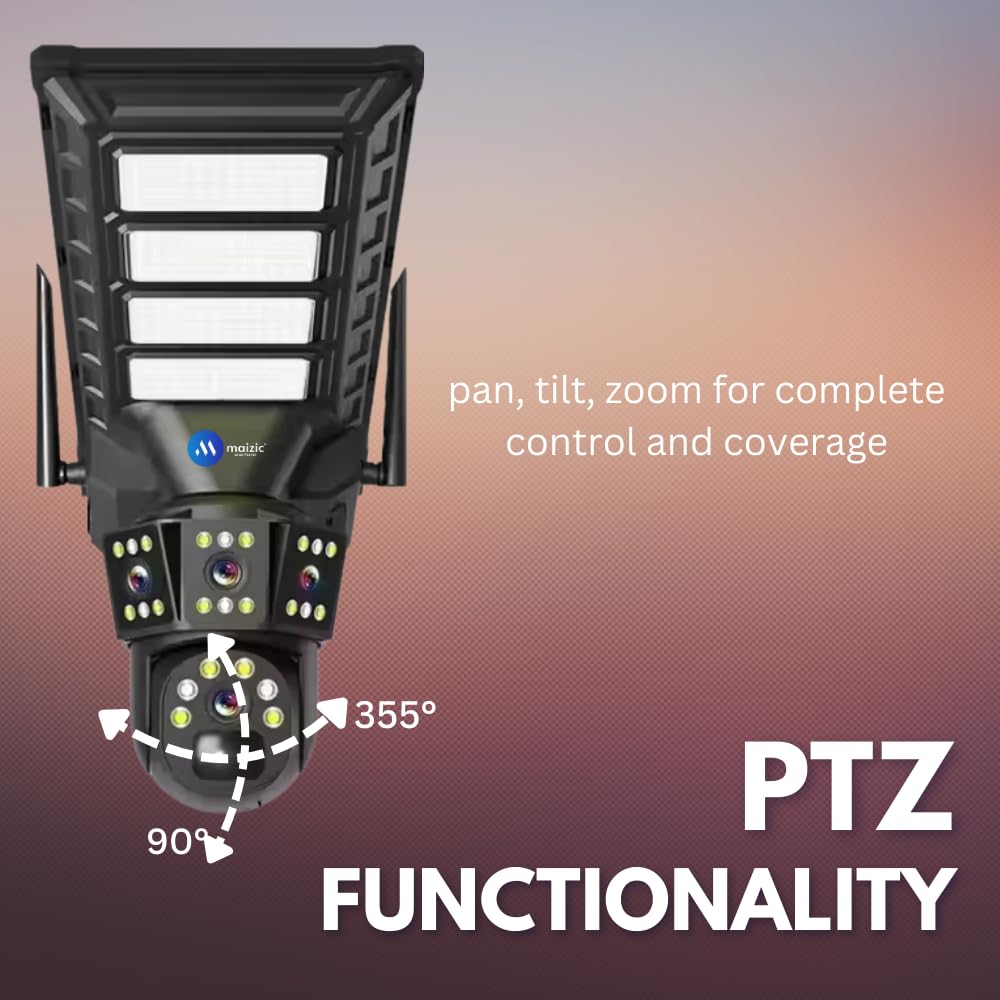 Renewed Grousale Photon X 12MP 4K 4G Solar CCTV Camera | SIM-Based with 100W Street Light | 18,000mAh Battery | 360° Pan-Tilt |IP66 Waterproof | Outdoor & Farm Security