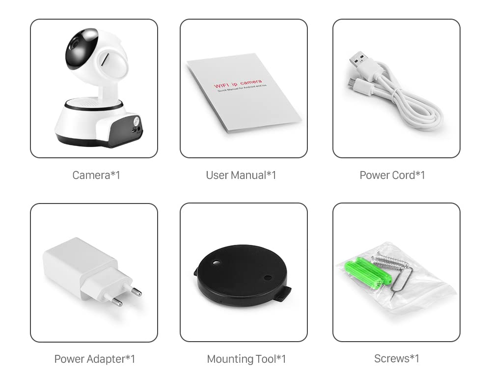 Grousale 3 Mega Pixels White Rudraksha Smart Wi-Fi 1080P IP Night Vision, Two Way Communication, PTZ Indoor Camera