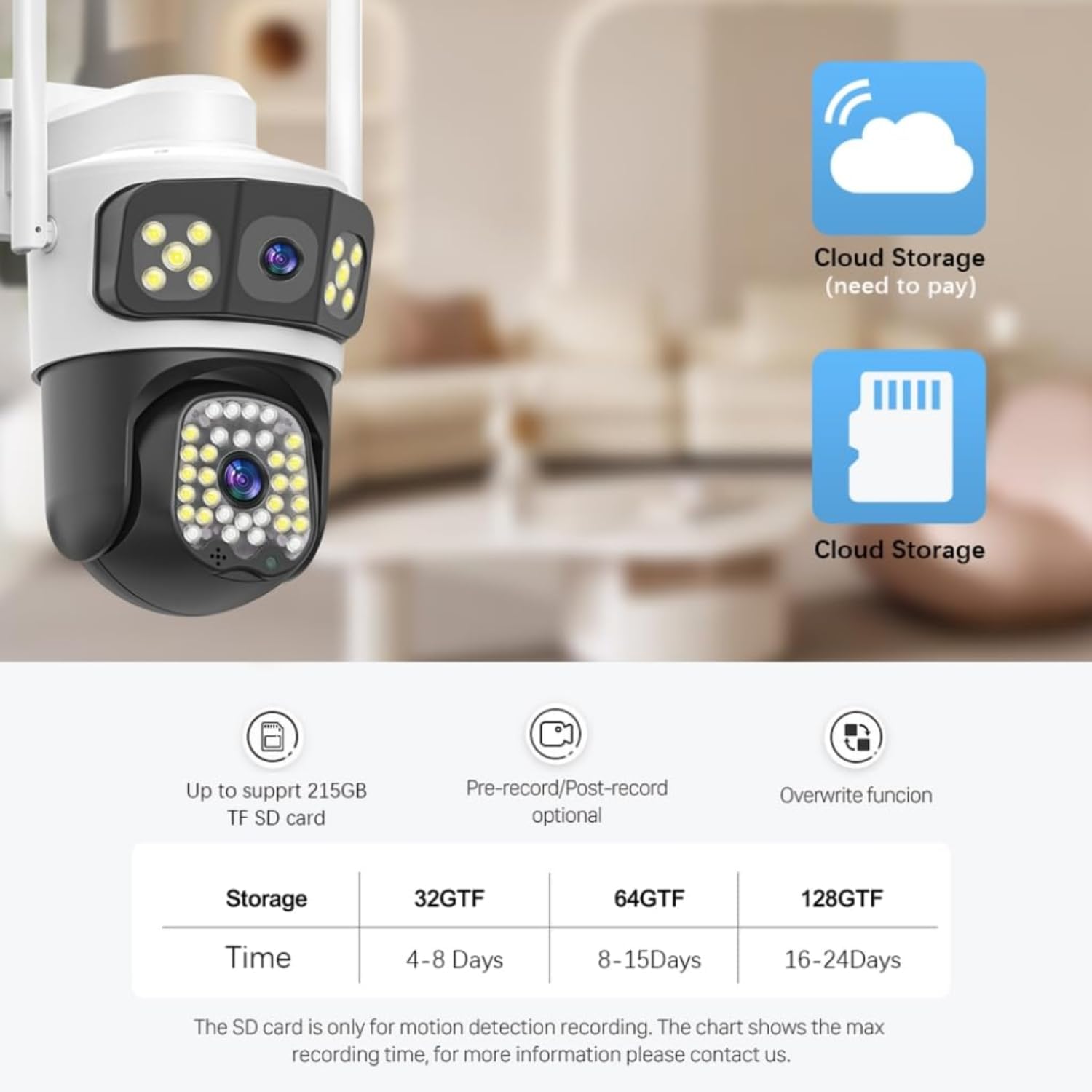 Grousale IRIS Max Dual Lens 5+5MP CCTV | Bullet + 360° PTZ | Color Night Vision | WiFi Outdoor Camera with Motion Detection & IP66 Waterproofing